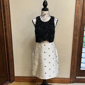 3.1 Phillip Lim Embellished Sequin Cut Out Satin Dress